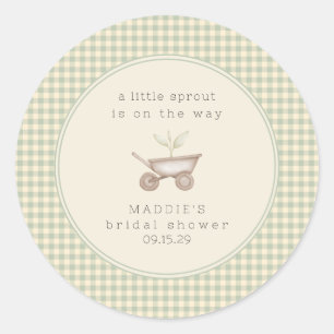 Een Klein Scheutje Is Op Komst Baby Shower Ronde Sticker