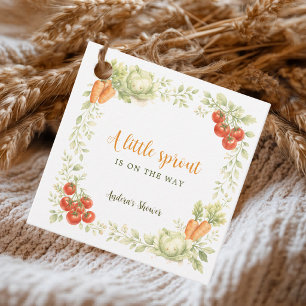 Een klein scheutje is op komst Tuin Baby Shower Bedankjes Labels