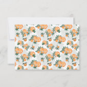 Een klein Sinaasappel Baby shower Bedankkaart (Achterkant)