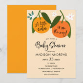 Een klein Sinaasappel Baby shower Kaart (Voorkant / Achterkant)