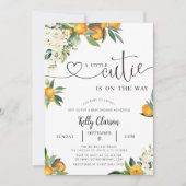 Een klein Sinaasappel Baby shower Kaart (Voorkant)