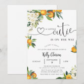 Een klein Sinaasappel Baby shower Kaart (Voorkant / Achterkant)