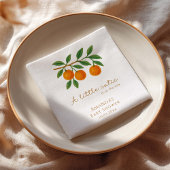 Een klein Sinaasappel Baby shower Servet