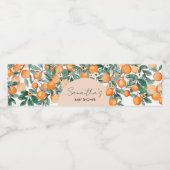 Een klein Sinaasappel Baby shower Waterfles Etiket (Enkel label)