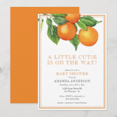 Een klein Sinaasappel Genderneutraal Baby shower Kaart (Voorkant / Achterkant)