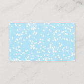 Een klein sneeuwkerstcadeautje met Baby shower Informatiekaartje (Achterkant)