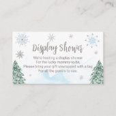 Een klein sneeuwkerstcadeautje met Baby shower Informatiekaartje (Voorkant)