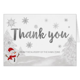 Een klein sneeuwvlok grijs Baby shower Dank je wel