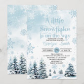 Een klein sneeuwvlokje-Baby shower Kaart (Voorkant / Achterkant)