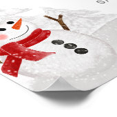 Een klein sneeuwvlokje grijs Baby shower Welkomstt Poster (Hoek)