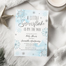 Een klein sneeuwvlokje is op komst baby shower