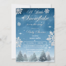 Een klein sneeuwvlokje is op komst Baby Shower Kaart