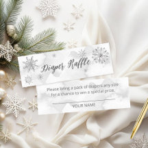 Een Klein Sneeuwvlokje Is Op Weg Luiers Raffle
