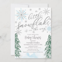 Een klein sneeuwvlokje kerstwinter Baby shower