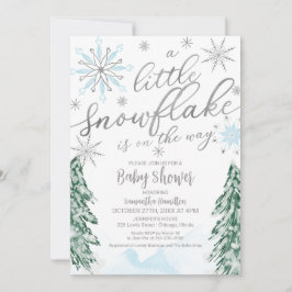 Een klein sneeuwvlokje kerstwinter Baby shower Kaart
