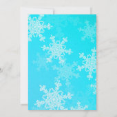 Een klein sneeuwvlokje minimalistisch lichtblauw p kaart (Achterkant)