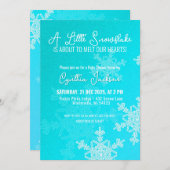 Een klein sneeuwvlokje minimalistisch lichtblauw p kaart (Voorkant / Achterkant)