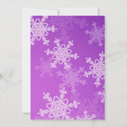 Een klein sneeuwvlokje minimalistisch paars patroo kaart (Achterkant)