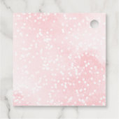 Een klein sneeuwvlokroze Baby shower Dank u wel Bedankjes Labels (Achterkant)