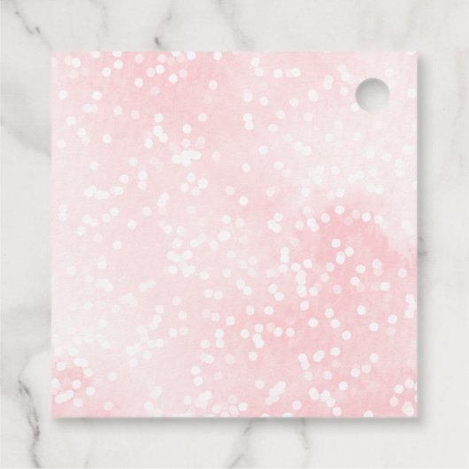 Een klein sneeuwvlokroze Baby shower Dank u wel Bedankjes Labels (Achterkant)