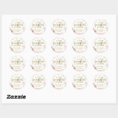 Een klein sneeuwvlokroze Baby shower Ronde Sticker (Vel)