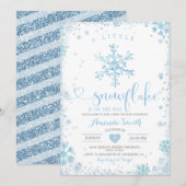 Een klein sneeuwvlokwinterBaby shower Kaart (Voorkant / Achterkant)