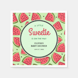 Een klein snoepje zomer watermeloen baby shower servet