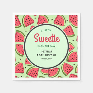 Een klein snoepje zomer watermeloen baby shower servet