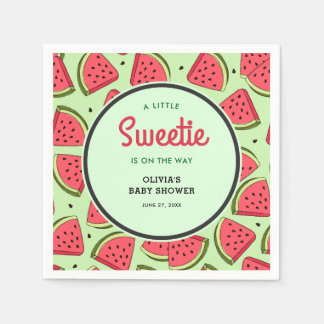 Een klein snoepje zomer watermeloen baby shower servet