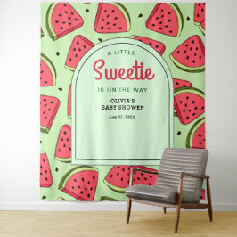 Een klein snoepje zomer watermeloen baby shower wandkleed