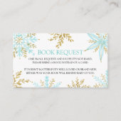 Een klein Snowflake-Baby shower boek voor Baby Enc Informatiekaartje (Voorkant)