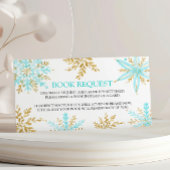 Een klein Snowflake-Baby shower boek voor Baby Enc Informatiekaartje