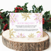 Een klein Snowflake-Baby shower boek voor Baby Informatiekaartje