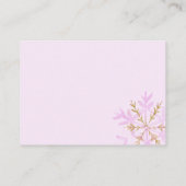 Een klein Snowflake-Baby shower boek voor Baby Informatiekaartje (Achterkant)