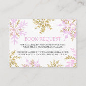 Een klein Snowflake-Baby shower boek voor Baby Informatiekaartje (Voorkant)