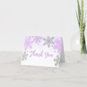 Een klein Snowflake Baby shower Dank je wel Bedankkaart