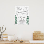 Een klein Snowflake Baby shower Welkomstteken Poster (Keuken)
