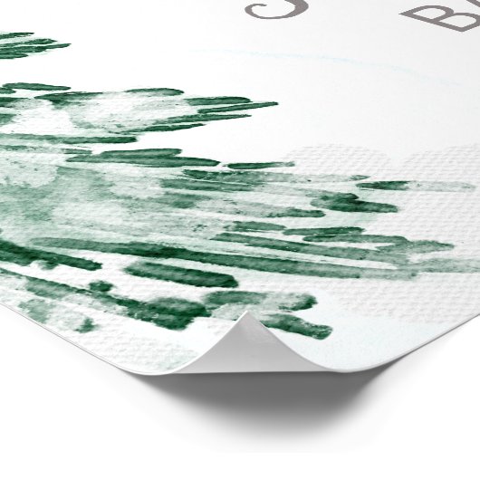 Een klein Snowflake Baby shower Welkomstteken Poster (Hoek)