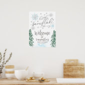 Een klein Snowflake Baby shower Welkomstteken Poster (Keuken)