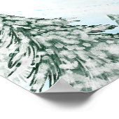 Een klein Snowflake Blue Baby shower Welcome Sign Poster (Hoek)