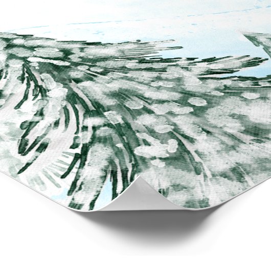 Een klein Snowflake Blue Baby shower Welcome Sign Poster (Hoek)