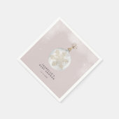 Een klein Snowflake Blush Pink Baby shower Servet (Hoek)
