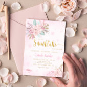 Een klein Snowflake Boho Winter Baby shower Kaart