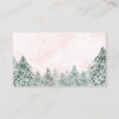 Een klein Snowflake Roze Baby shower Informatiekaartje (Achterkant)