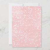 Een klein Snowflake Roze Baby shower Kaart (Achterkant)