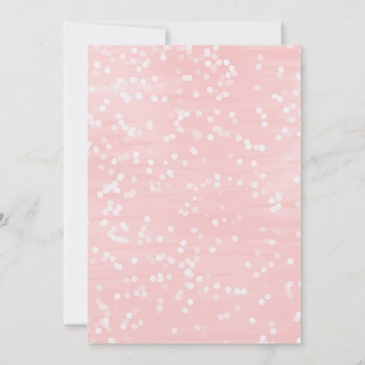 Een klein Snowflake Roze Baby shower Kaart (Achterkant)