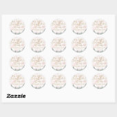 Een klein Snowflake Roze Baby shower Ronde Sticker (Vel)
