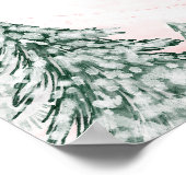 Een klein Snowflake Roze Baby shower Welkomstteken Poster (Hoek)