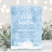 Een klein Snowflake-Sprinkle Winter Boy-Baby showe Kaart