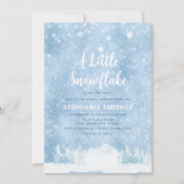 Een klein Snowflake-Sprinkle Winter Boy-Baby showe Kaart (Voorkant)